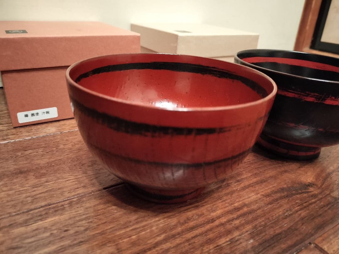 【日本三大漆器】山中漆器　欅　汁椀セット