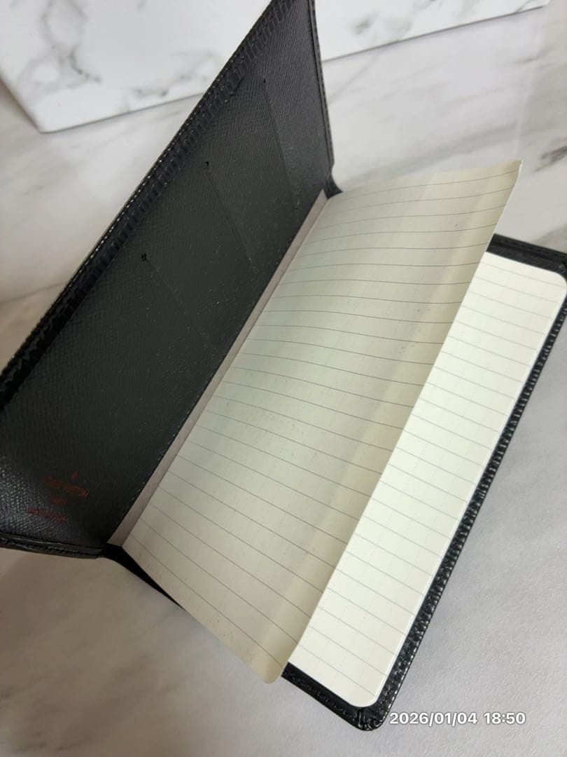 Louis Vuitton エピ　ブラック 黒　手帳　カバー　ノート付き