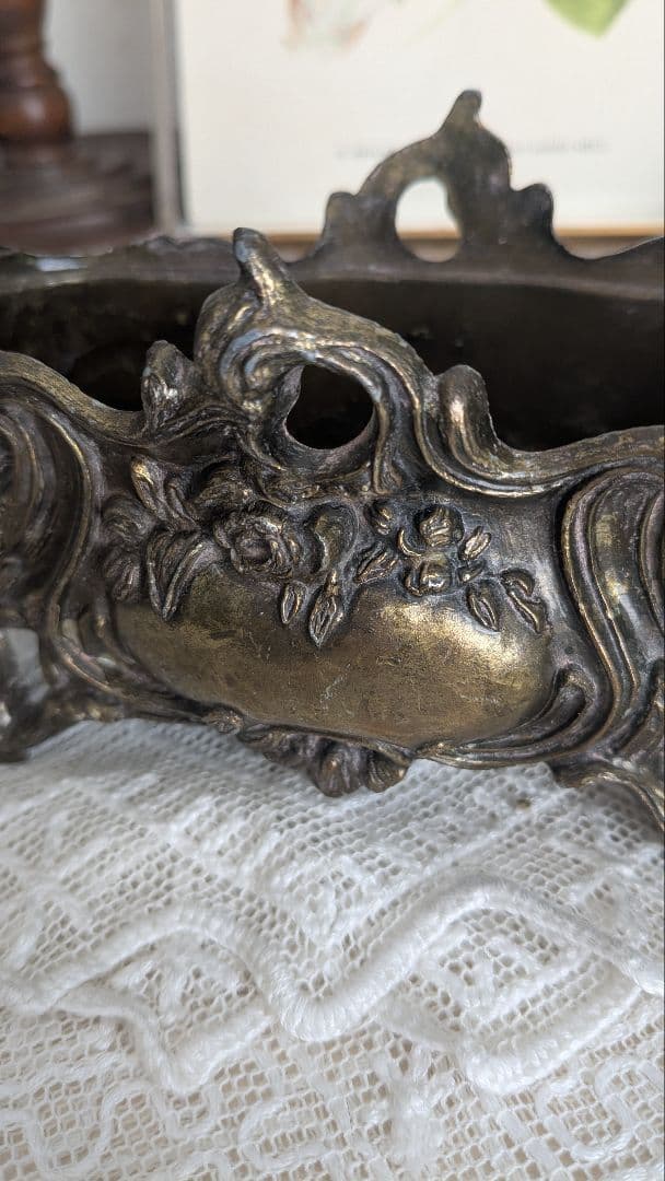 フランス ジャルディニエール 花器 ゴールド色