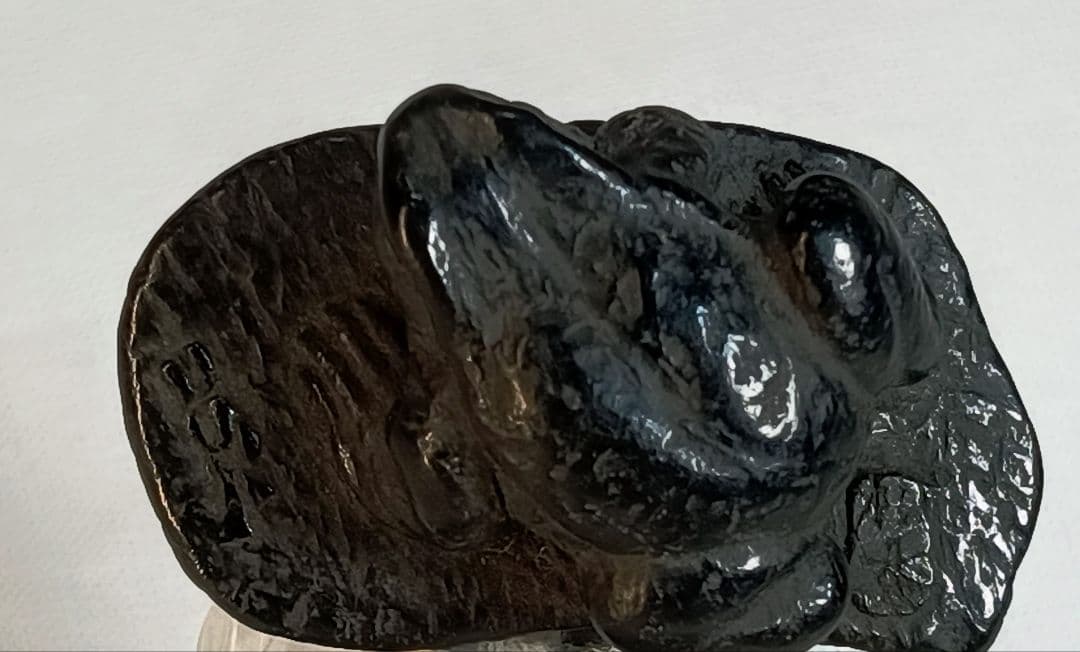 藻水 ? 在銘 銘 判読出来ず 「ぼろ草鞋に 蛙（無事帰る)」 根付 江戸時代