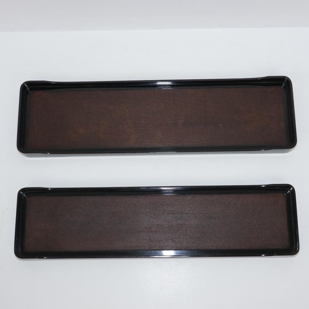 一文字盆 煎茶盆 長盆 角盆 天然木 漆 布 綿