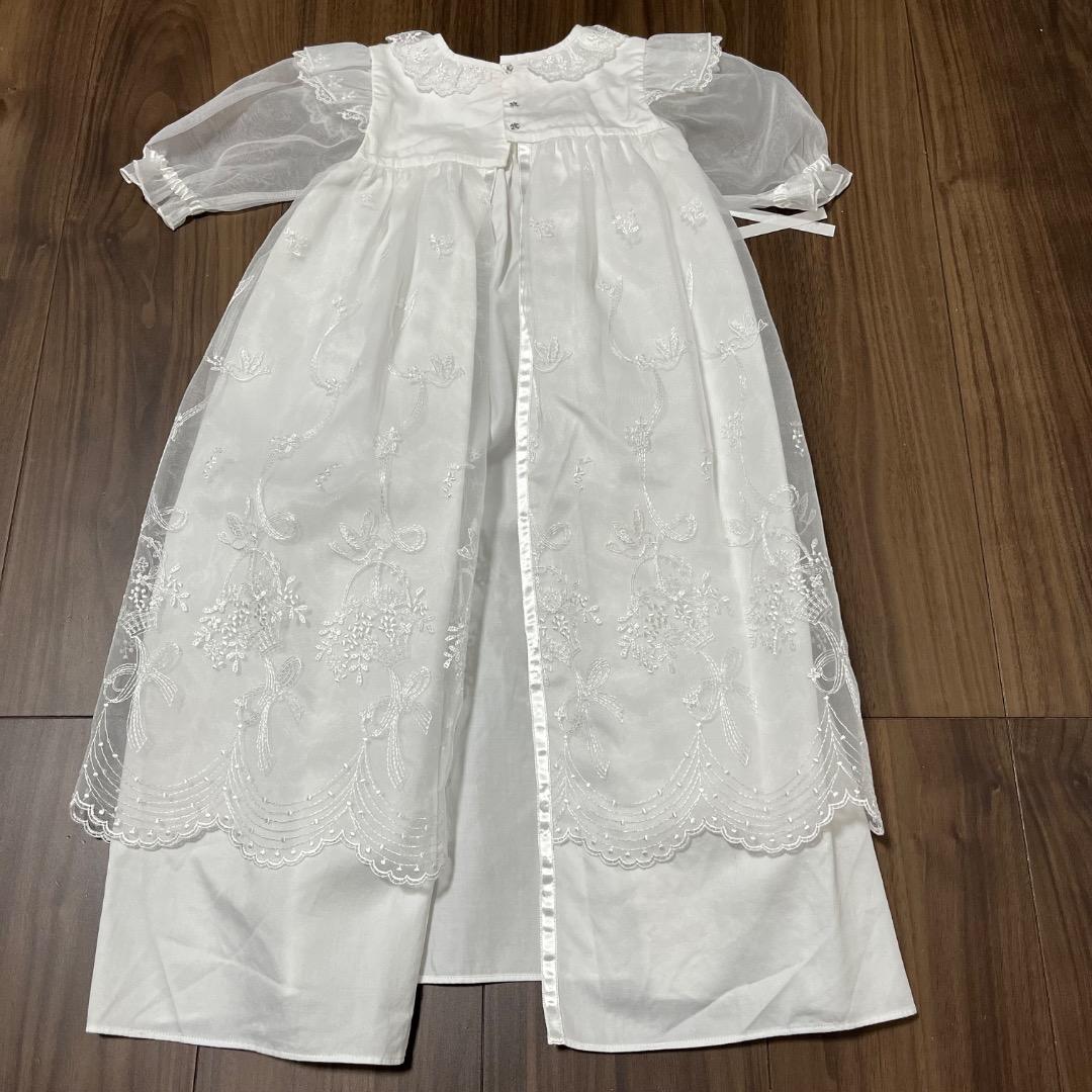 【人気】ファミリア　ベビードレス　セレモニードレス　帽子&2wayオール付き