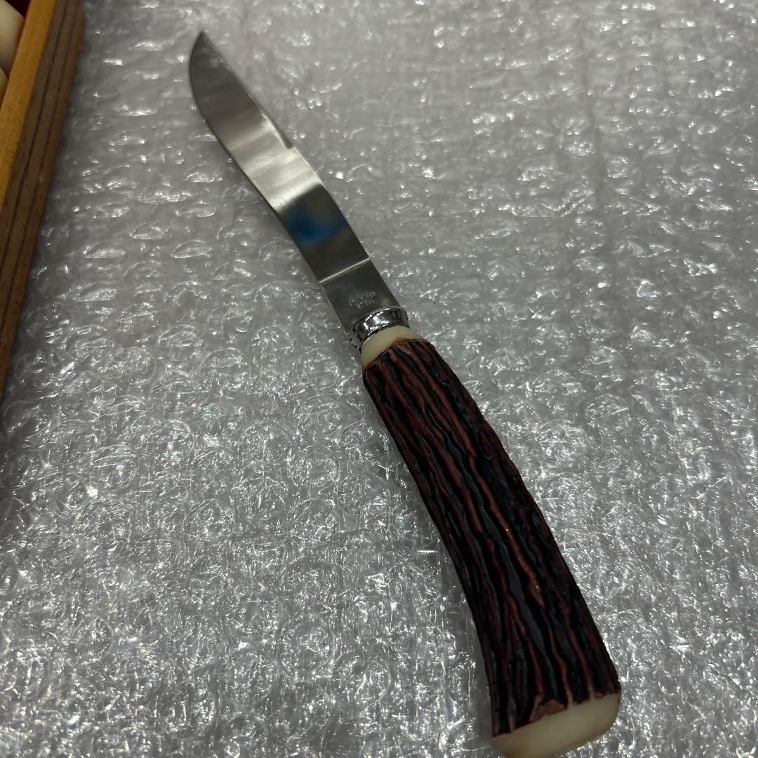 ステーキナイフ・新品未使用　6本・レトロ　昭和35年（ステンレススチール）