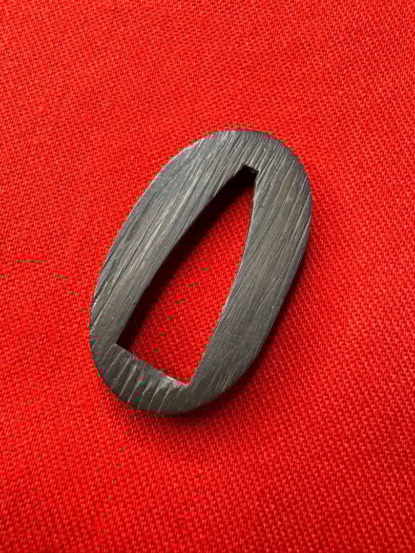 縁頭 銅 亀甲紋？ 鐺金具 拵 日本刀 刀装具 骨董 古美術 江戸時代 縁頭