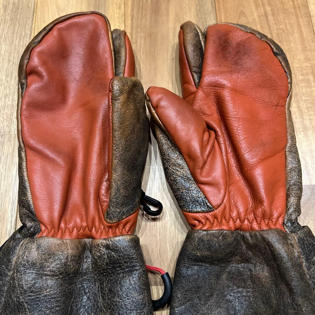 HIMARAK 防水ミトングローブ ブラウン/オレンジ