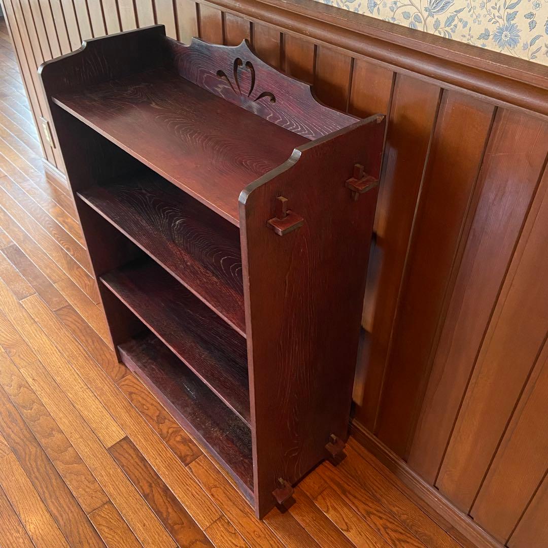 アンティーク　楔本棚　レトロ　オープンラック　楔棚