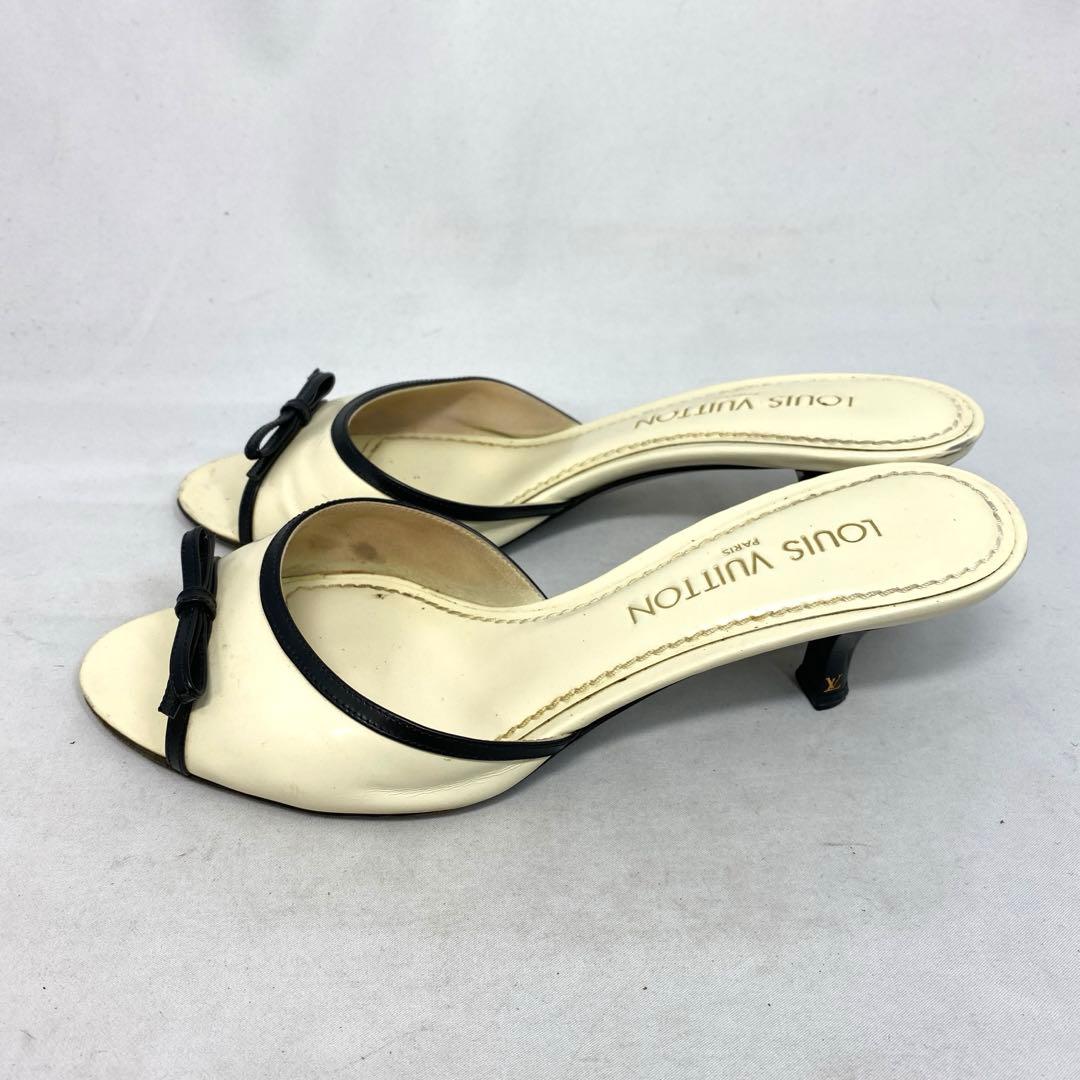 ルイヴィトン　エクリュ　リボン　ミュール　サイズ表記「38」24センチ