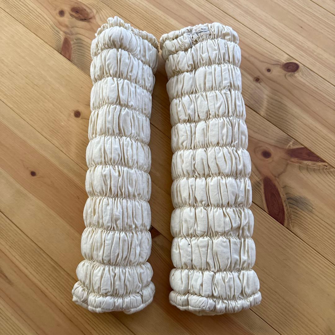 IONDOCTOR クリーム色 リブ編み レッグウォーマー2回着用美品