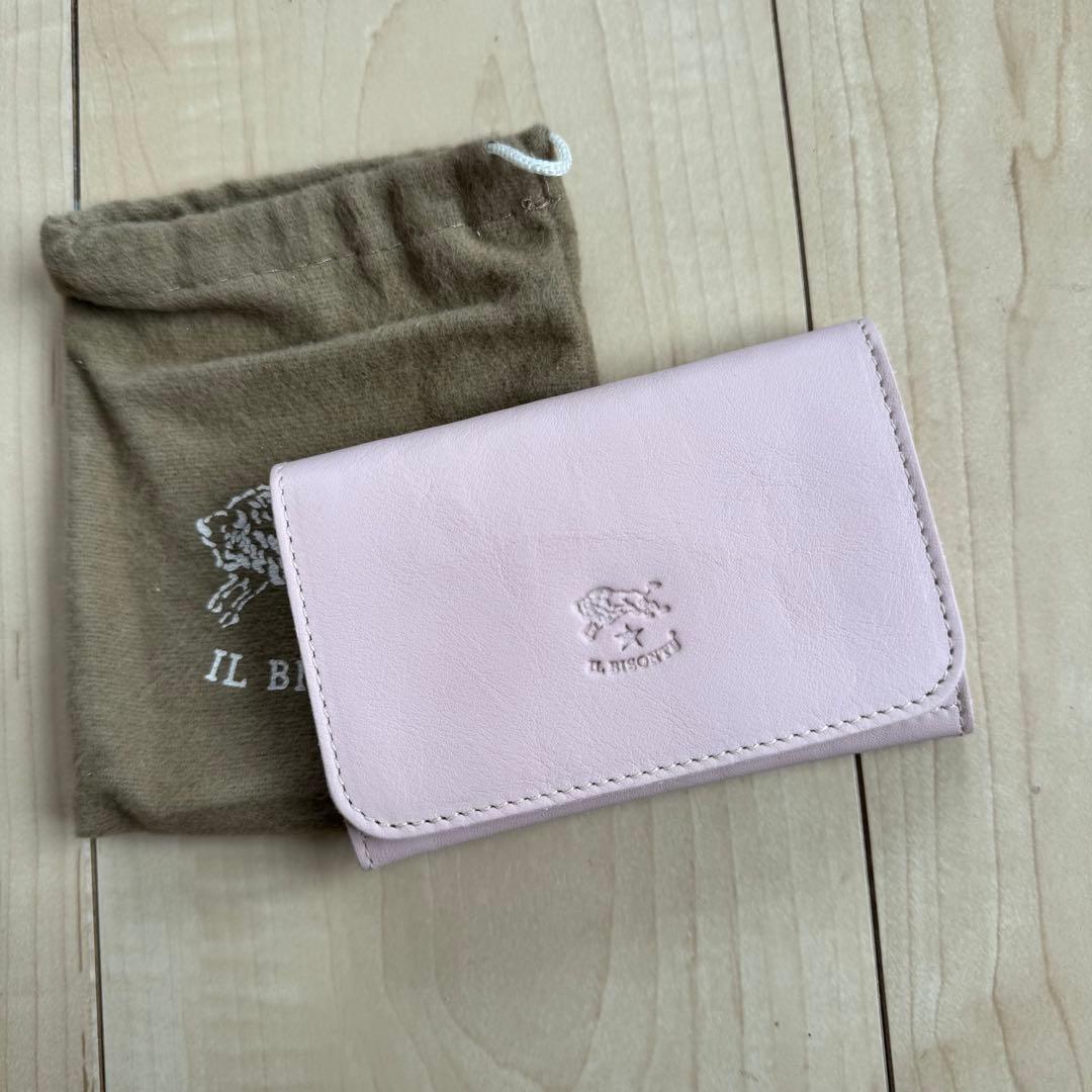 【新品未使用・レア色】IL BISONTE 名刺入れ ピンク VACCHETTA