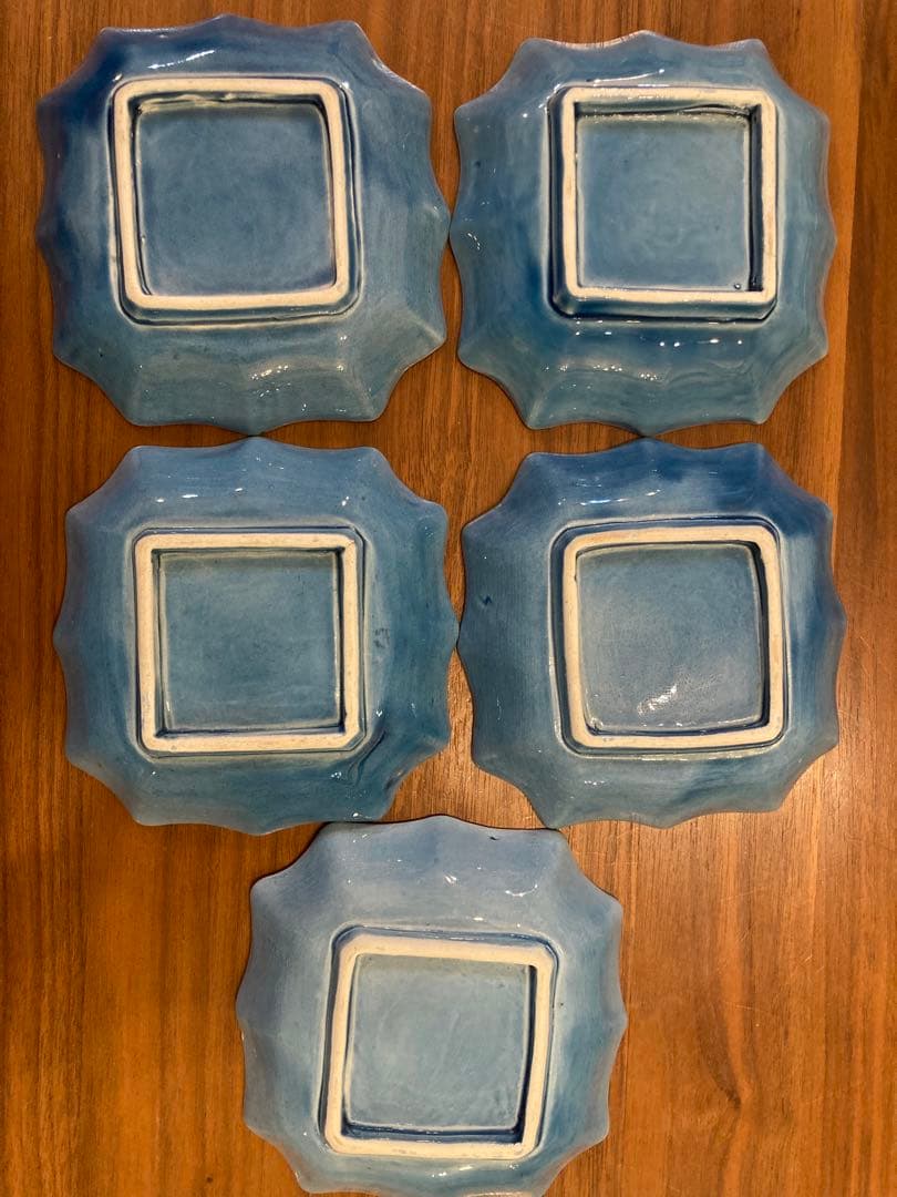 美品　淡路珉平焼　五客