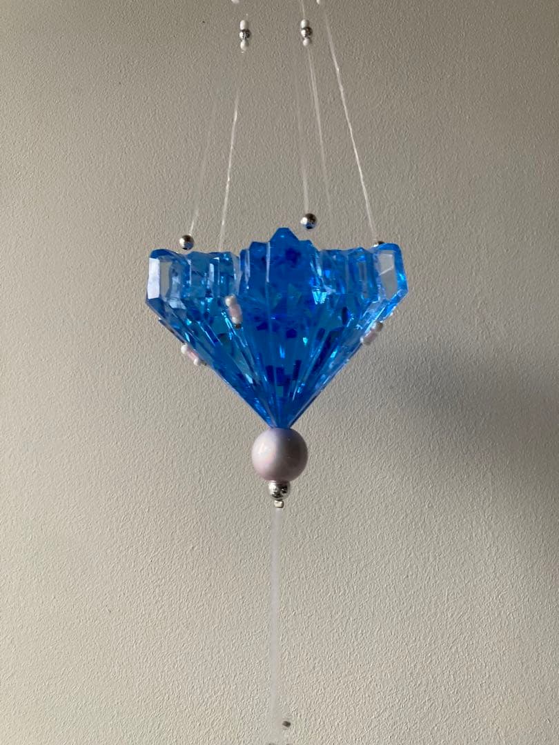 ビンテージ　クリスタルオブジェ　インダストリアル　シャンデリア　ホルダービーズ