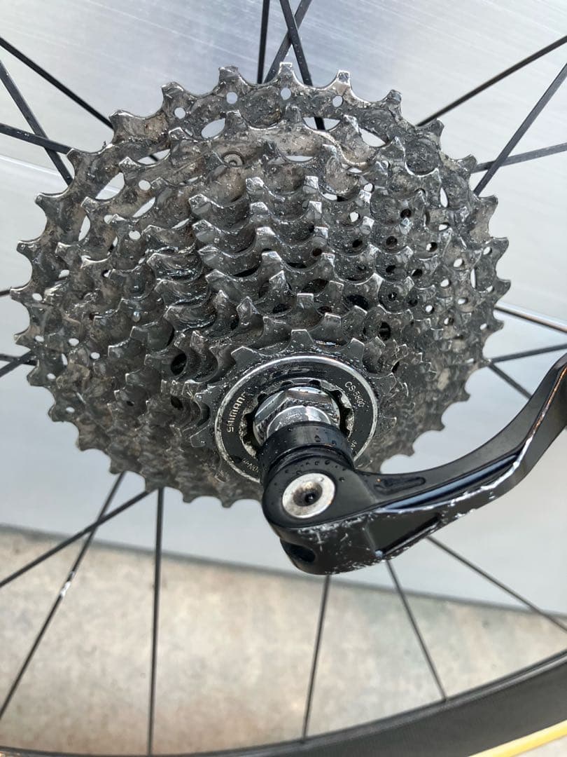 フルクラム　レーシングスピード50カーボンホイール前後セット　タイヤ&予備タイヤ