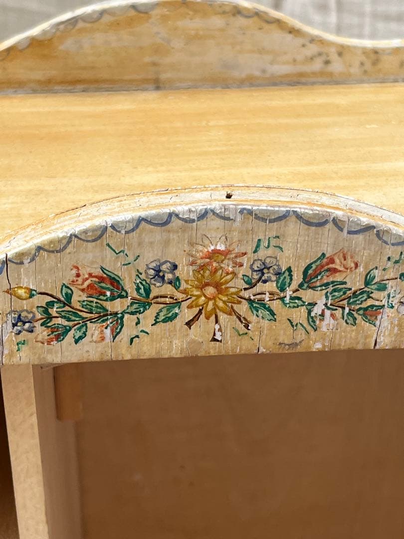 アンティークビスクドールドールワードローブチェスト木製小家具小物収納