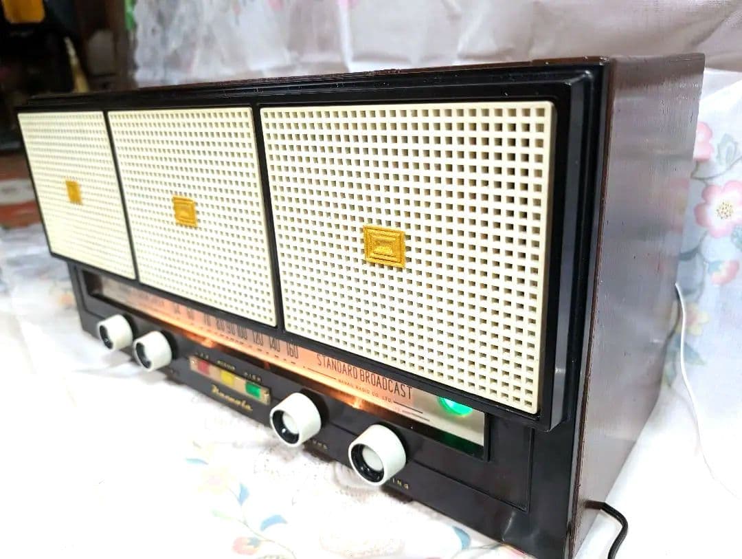 七欧通信機 木箱ST真空管ラジオ 昭和レトロ bluetooth付