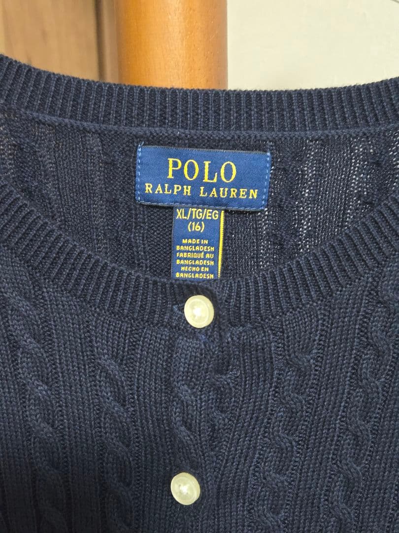 美品♡Ralph Lauren ケーブルニットカーディガン ネイビーPOLO