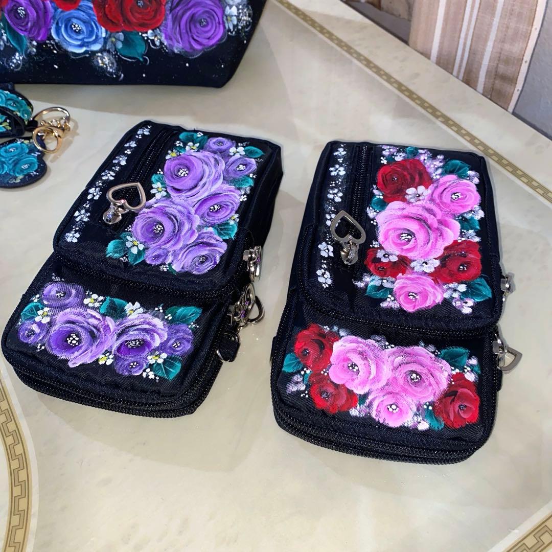 確認画面　薔薇　手描き　トールペイント