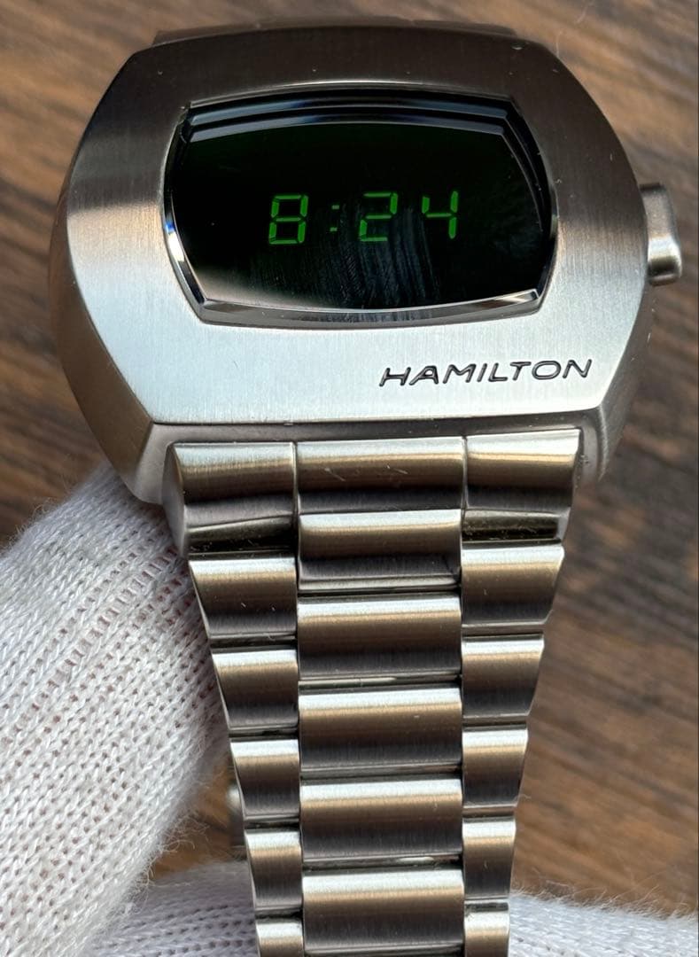 美品 HAMILTON ハミルトン PSR H524140 グリーン LED