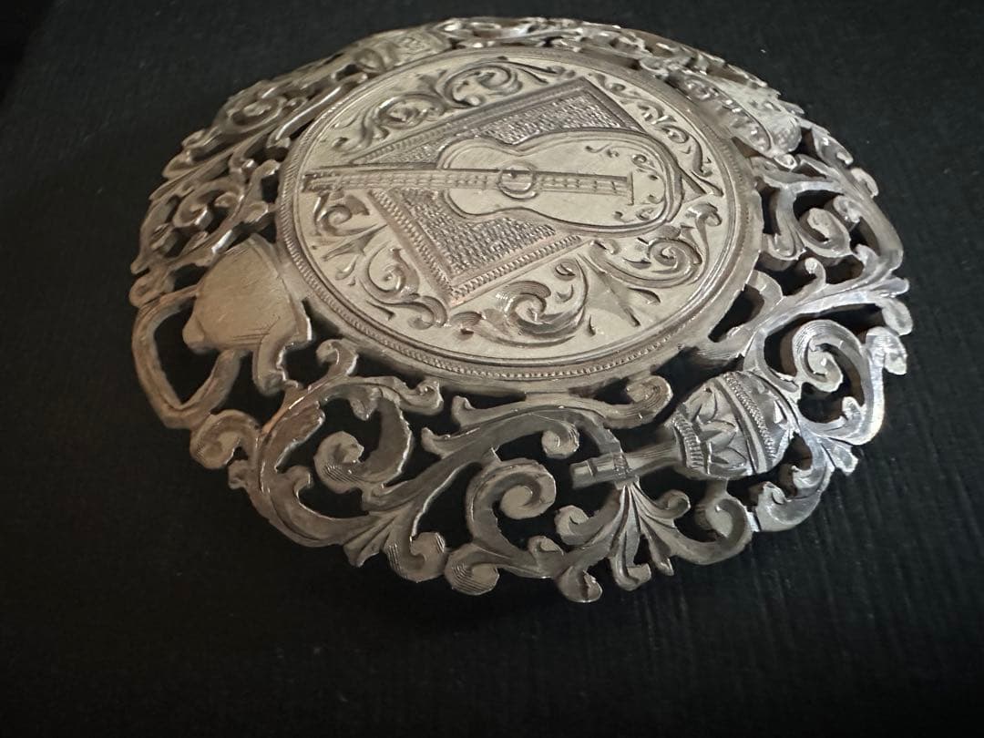 Vintage アルゼンチン 銀製ブローチ/楽器/タンゴ