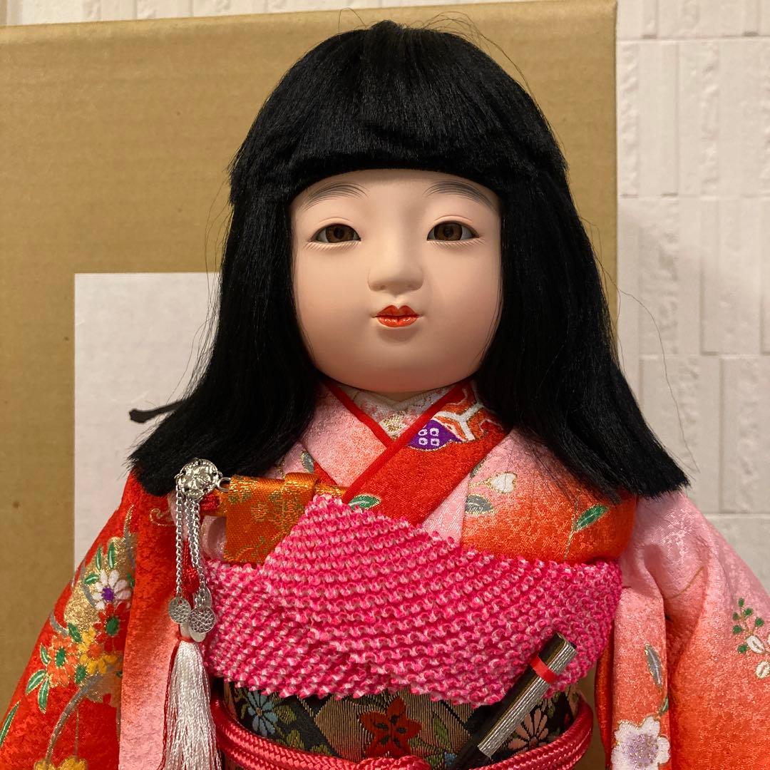 作家物/かわいい市松人形/公司作/日本製/高さ40cm/紙元箱/栞/保管状態良好