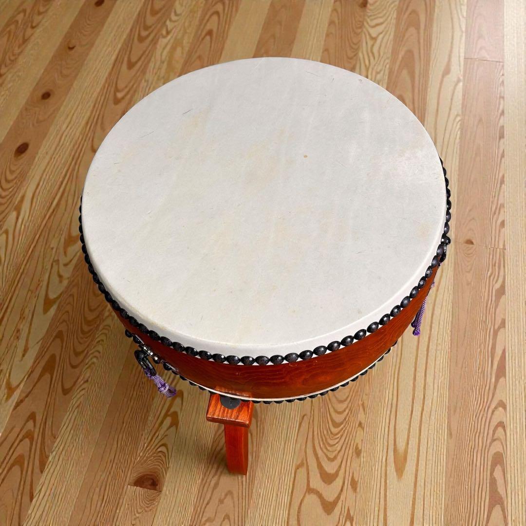 美品✨台座付き・バチ6本セット❣️三崎屋太鼓店 本格和太鼓 太鼓 和楽器 40cm