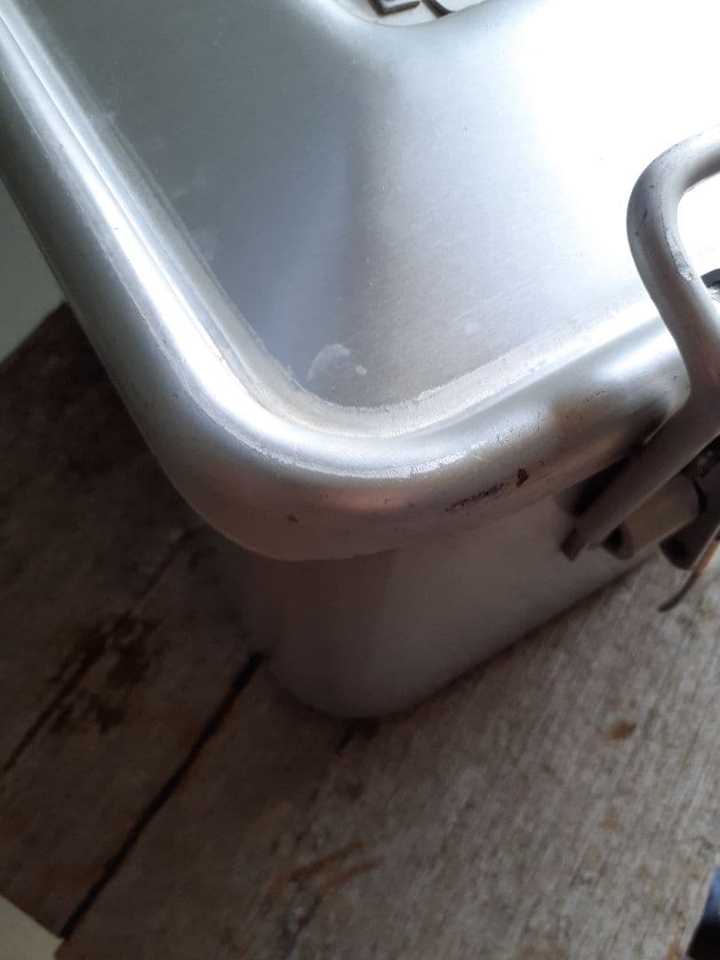 ビンテージ アルミコンテナ 2個 バッカン キャンプ アウトドア 昭和レトロ