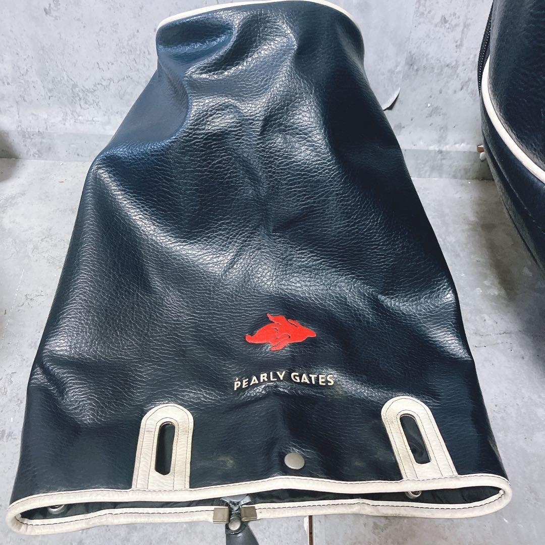 【希少】パーリーゲイツ 3点式 キャディバッグ ツアーモデル レザー調