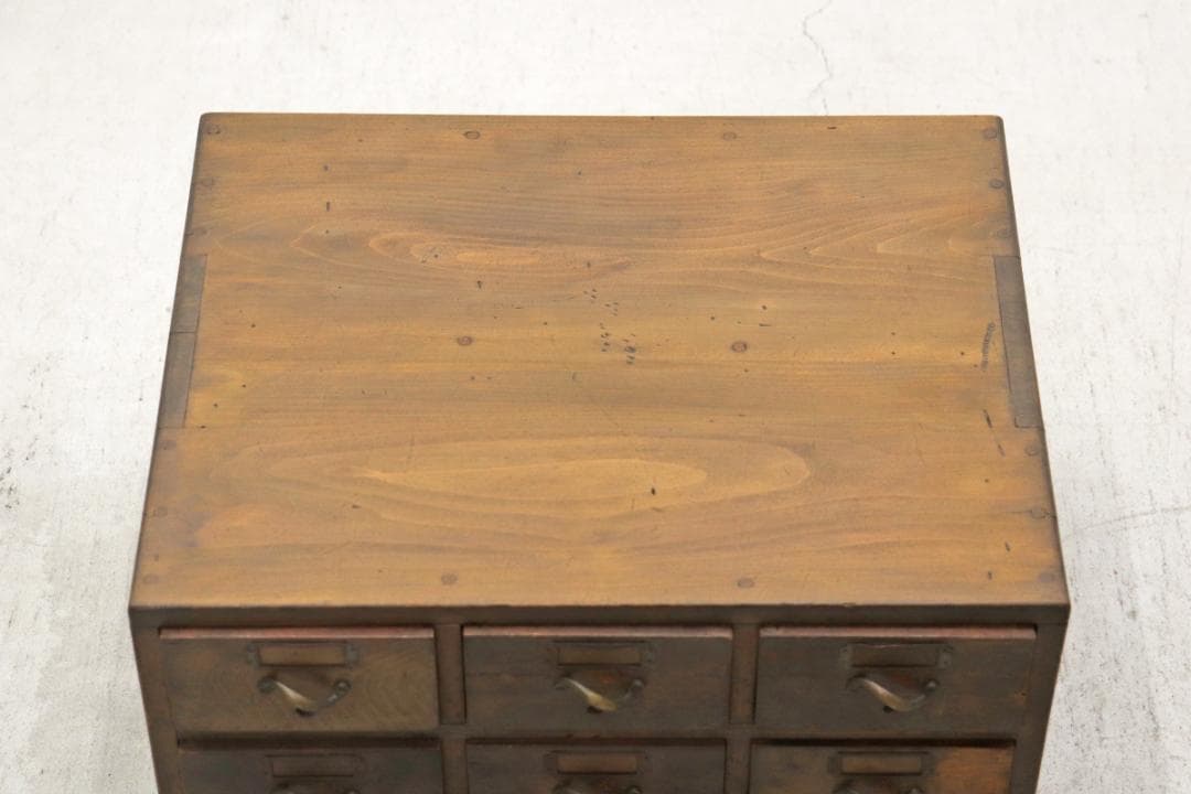 レトロ 9杯 小引き出し 収納 抽斗 書類 小物入れ ヴィンテージ