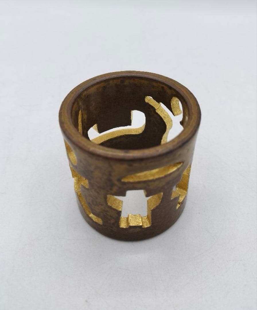 c804【新品・未使用】蓋置 透古代紋 丹羽好一 茶道具 木箱 茶道具