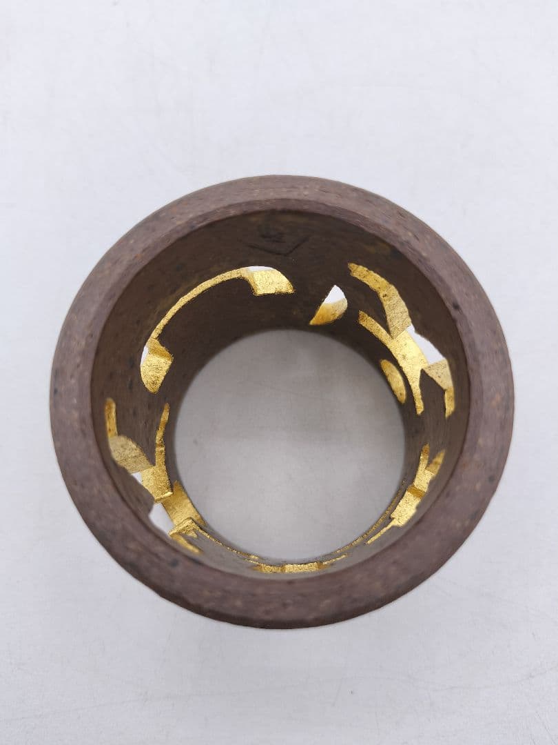 c804【新品・未使用】蓋置 透古代紋 丹羽好一 茶道具 木箱 茶道具