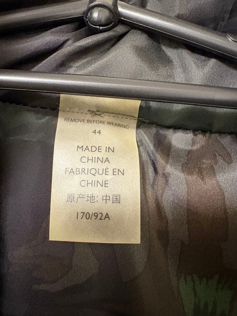 COACH コーチ ダウンジャケット メンズ カーキ リバーシブル ４４新品同様