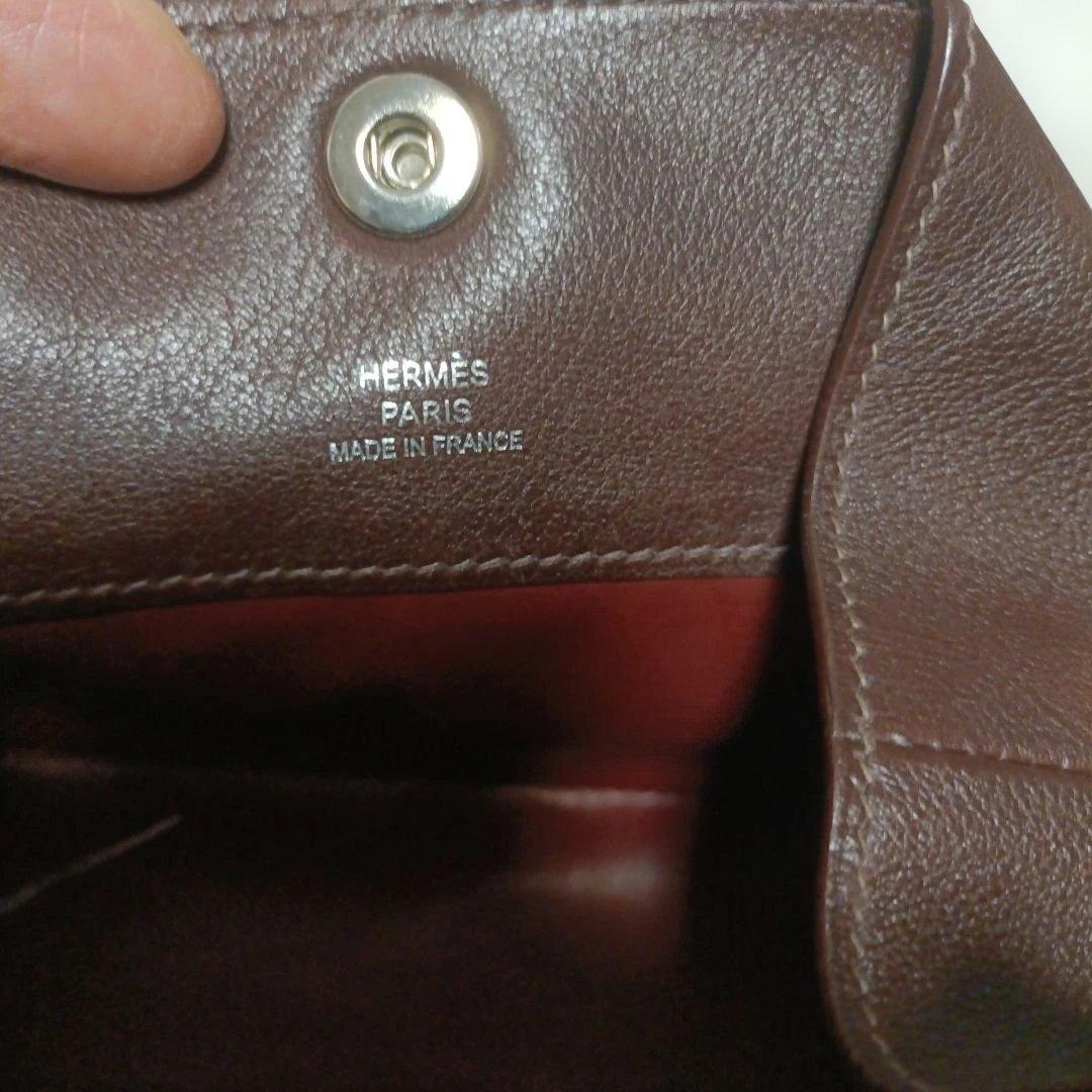 エルメスブラウンレザー 筆箱 ペンケース　メガネケース