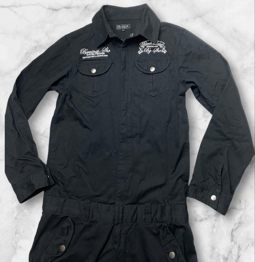 美品✨　BERNINGS-SHO ツナギ スカル刺繍 オールインワン　Lサイズ