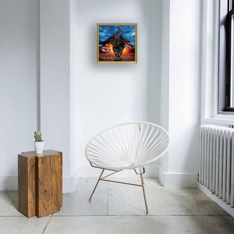 アートフレーム 黒猫 絵画 クリスタルピクチャー アートパネル