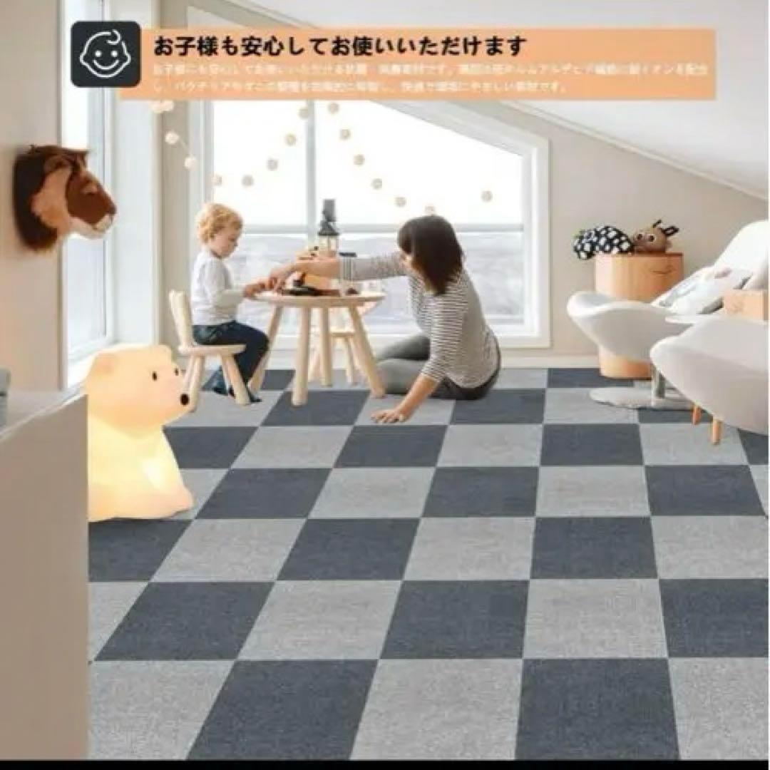大判 120枚 タイルカーペット ラグマット ペットカーペット マット 滑り止め