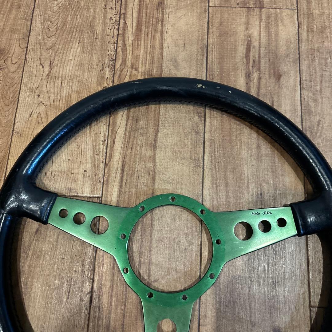 モトリタ ハンドル 39cm レザー 希少 大径