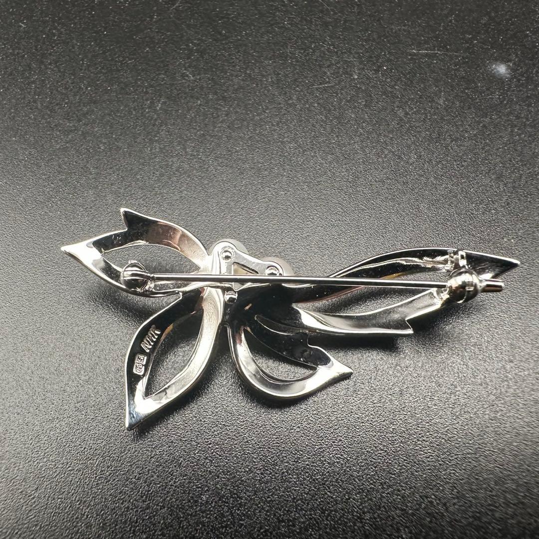 極美品✨　MIKIMOTO ミキモト　パール　ブローチ　ロゴ　刻印　1135