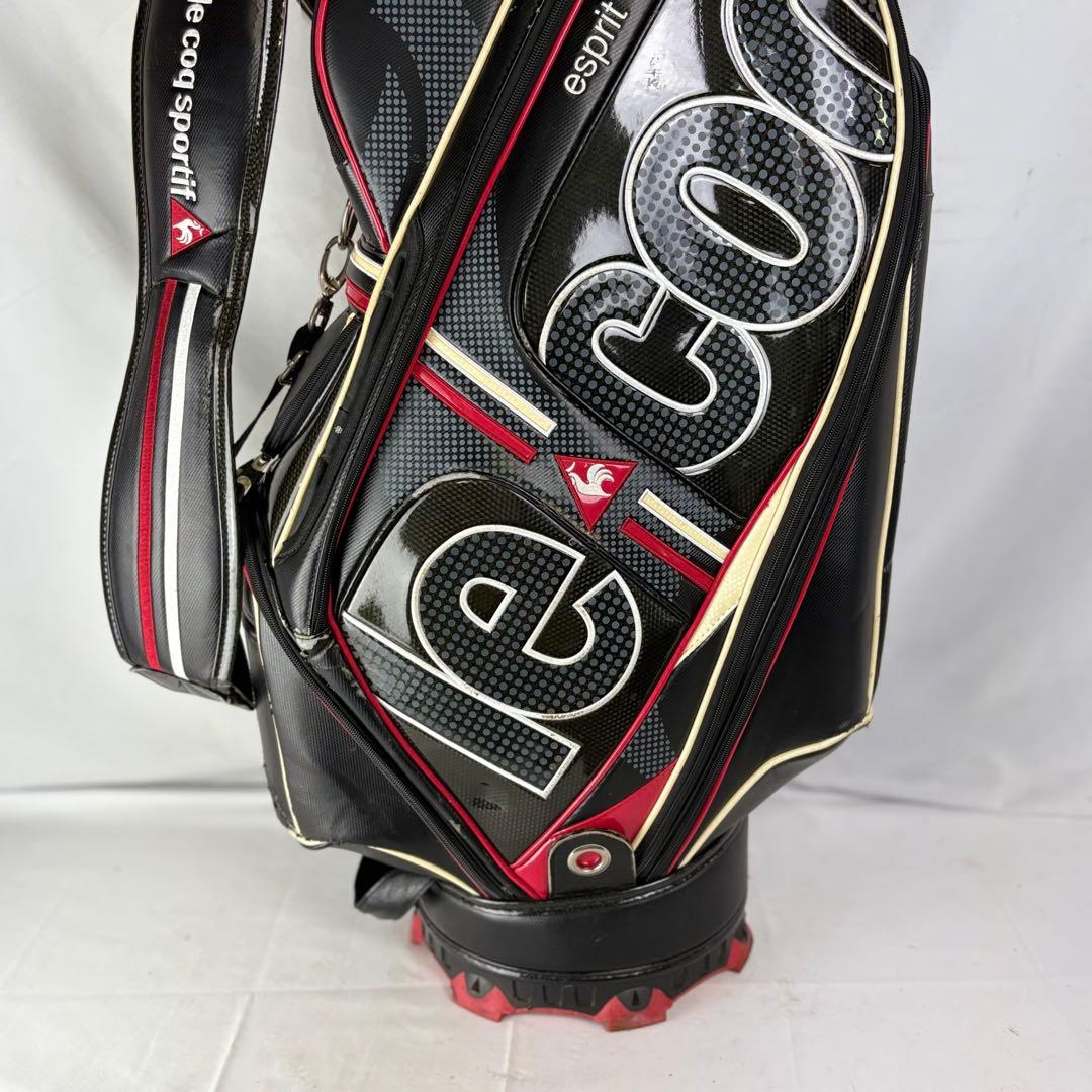 ルコックスポルティフ キャディバッグ ゴルフバッグ 6分割 赤黒