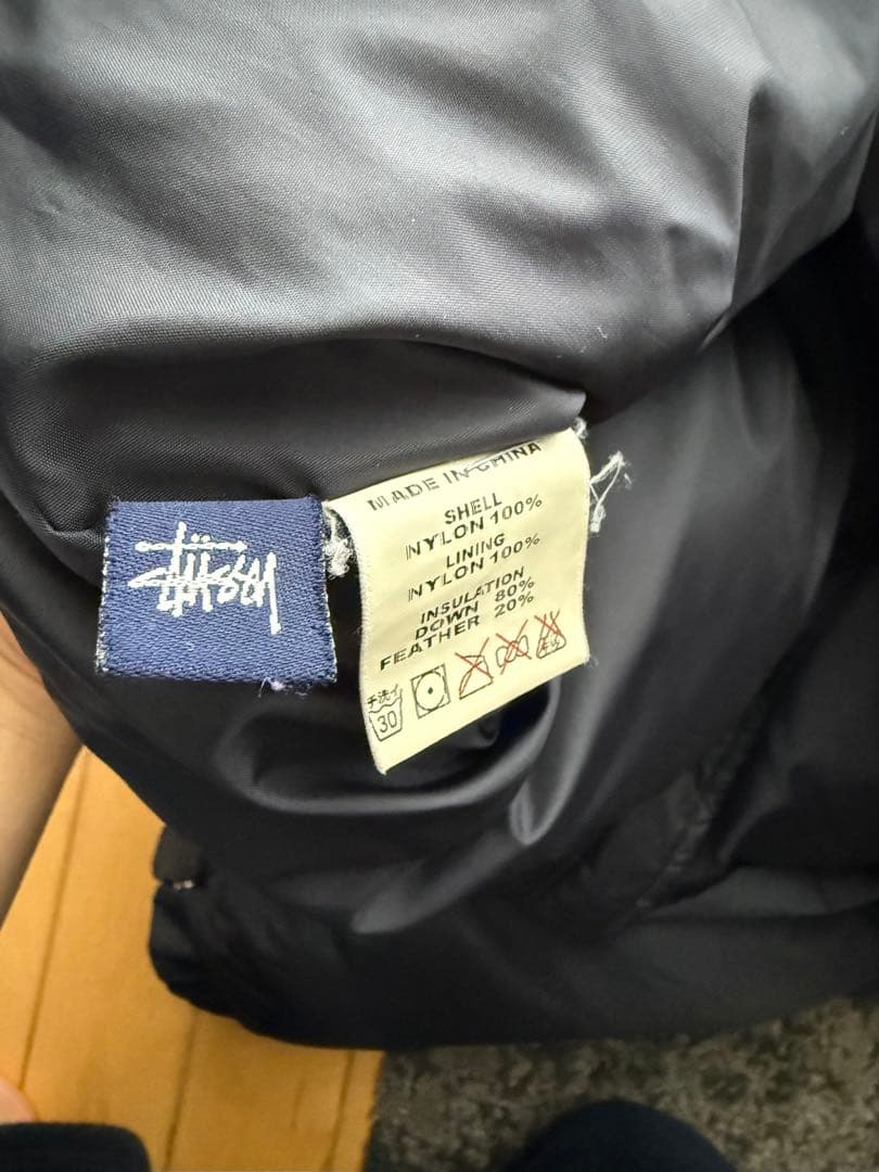 old stussy ダウンジャケット 紺タグ 90s 00s