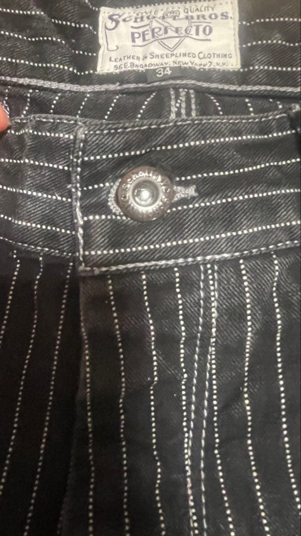 Schott ショット ヒッコリー デニム ブラック アメカジ 34