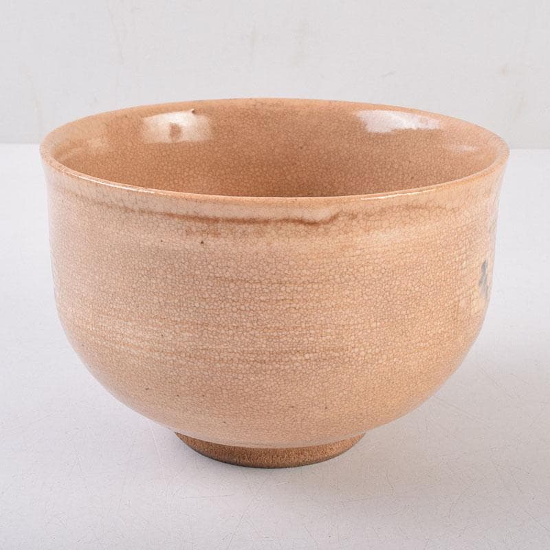 茶道具　二代　真清水蔵六作　立鶴文　茶碗　共布　三代　蔵六識箱　C　R9029