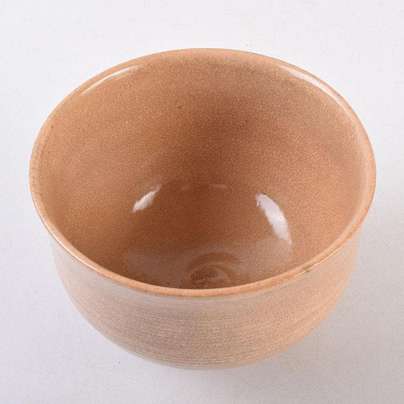 茶道具　二代　真清水蔵六作　立鶴文　茶碗　共布　三代　蔵六識箱　C　R9029