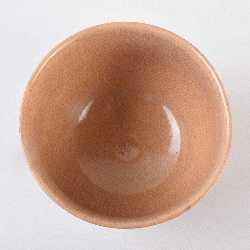 茶道具　二代　真清水蔵六作　立鶴文　茶碗　共布　三代　蔵六識箱　C　R9029