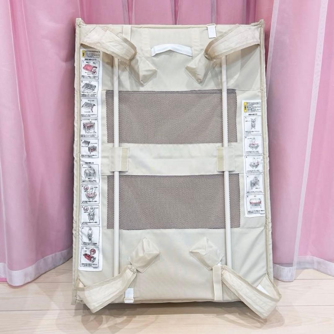 2025年購入✨️美品アップリカ ココネルエアーAB ベビーベッド ホワイトグレー