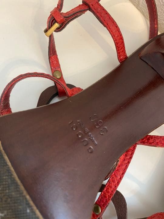 【美品】GUCCI グッチ　木製サンダル