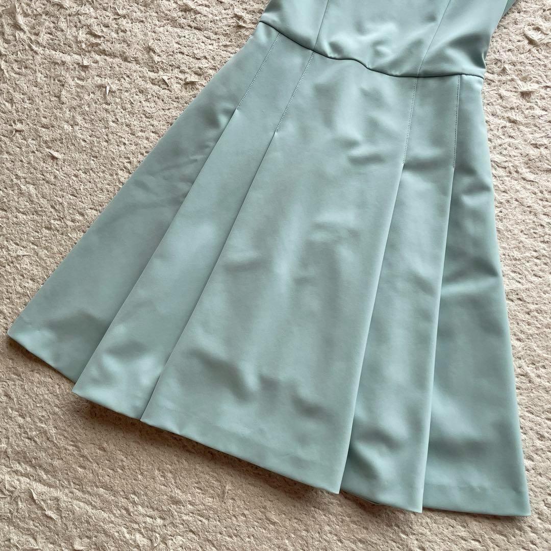 【美品】フォクシー ひざ丈ワンピース ドレス 切り替え フレア Aライン 38