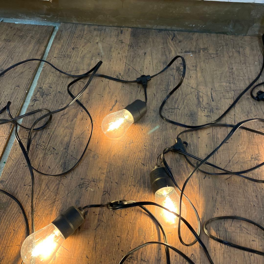 D-2 LED ストリングライト 20灯 電球色 キャンプ イベント 屋外用