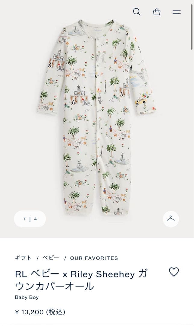RL ベビー x Riley Sheehey ガウンカバーオール