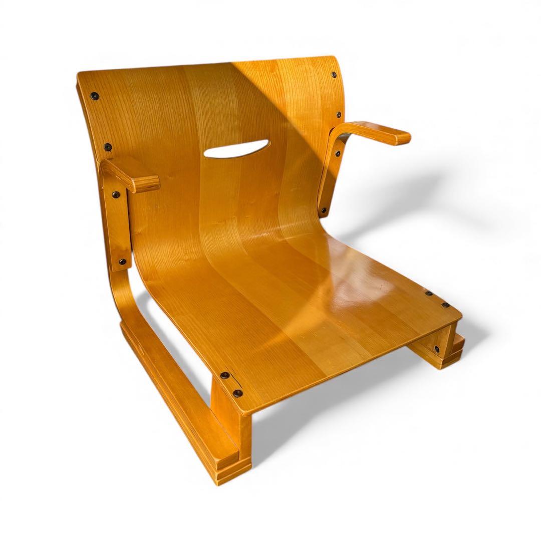 天童木工　楽座椅子　秋田木工　キツツキ、曲木　プライウッド　モダン　昭和レトロ