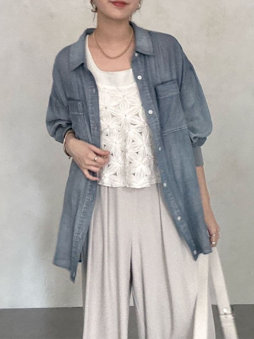 DOUDOUチュールフラワーキャミ