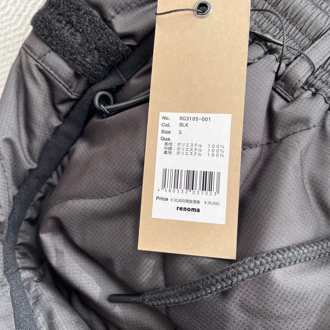 renoma キルティングパンツ 黒 新規タグ付き